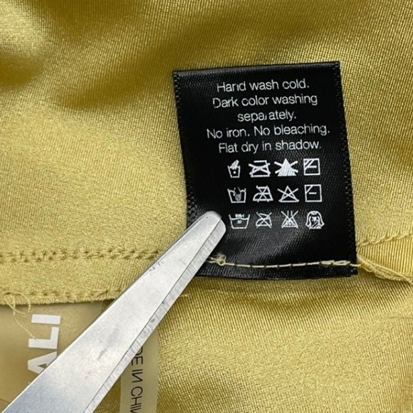 Norma Kamali Snake Mesh Mio Swimsuit Small Gold Metallic One Shoulder Mesh Disco - Picture 8 of 10